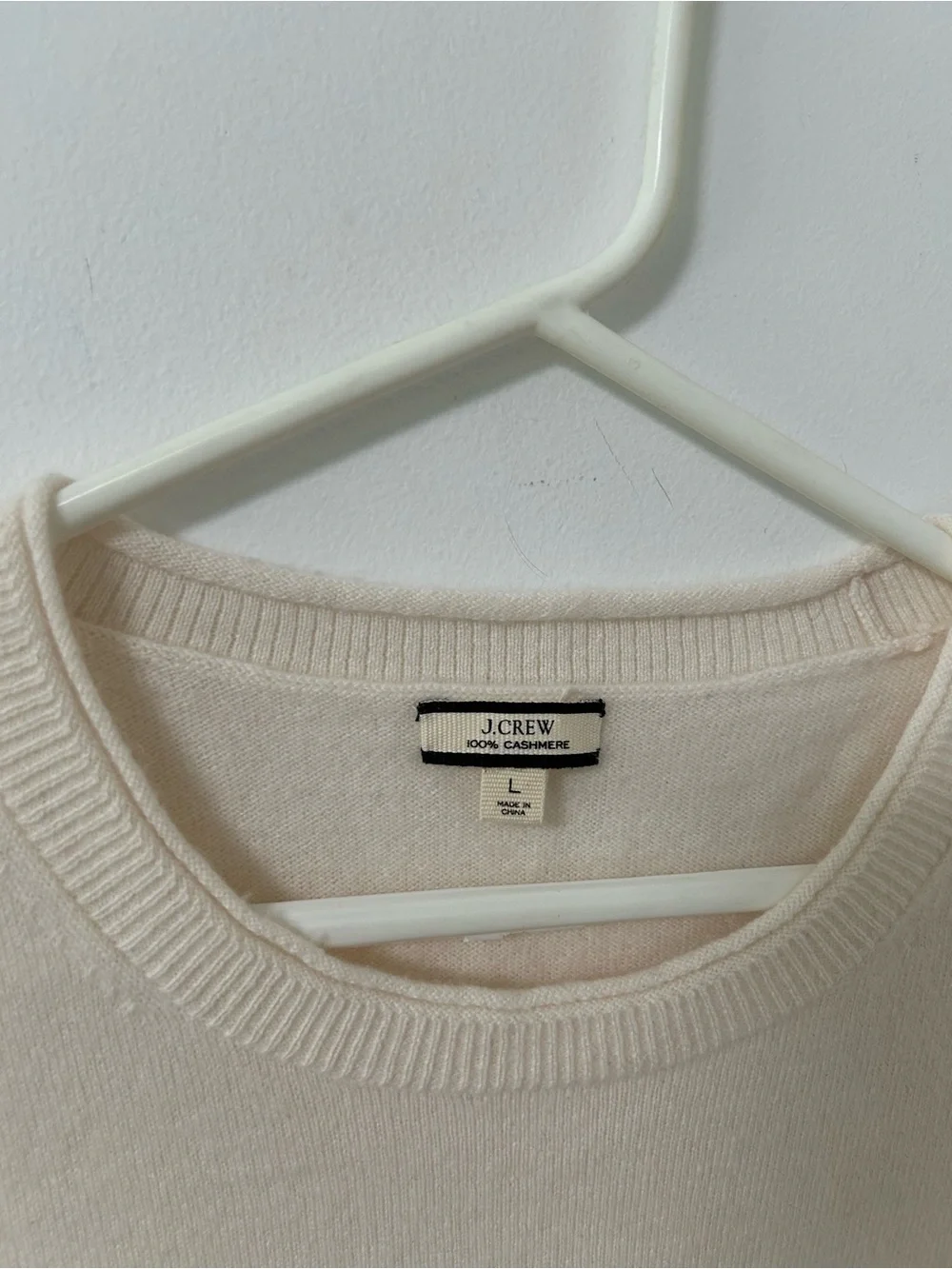 J. Crew Cream Short-Sleeve Crewneck‎ Sweater